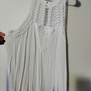 Maurices White Sheer Flowy Tank